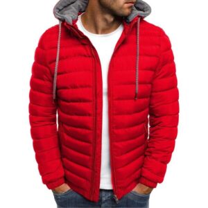 Red Quilted Puffer Jacket